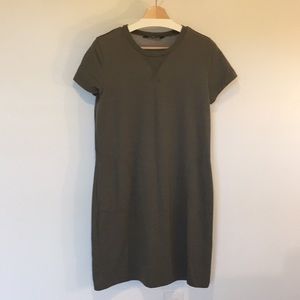 Short sleeve cotton/ polyester knee length dress